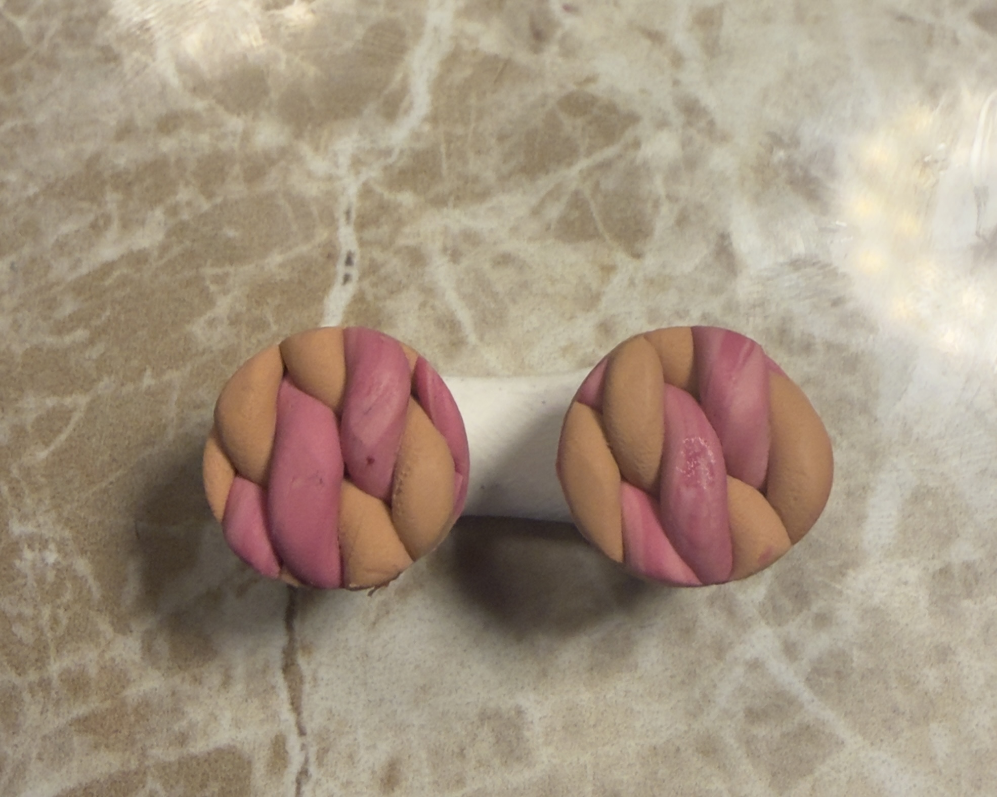 2tone knitted (beige and light pink)