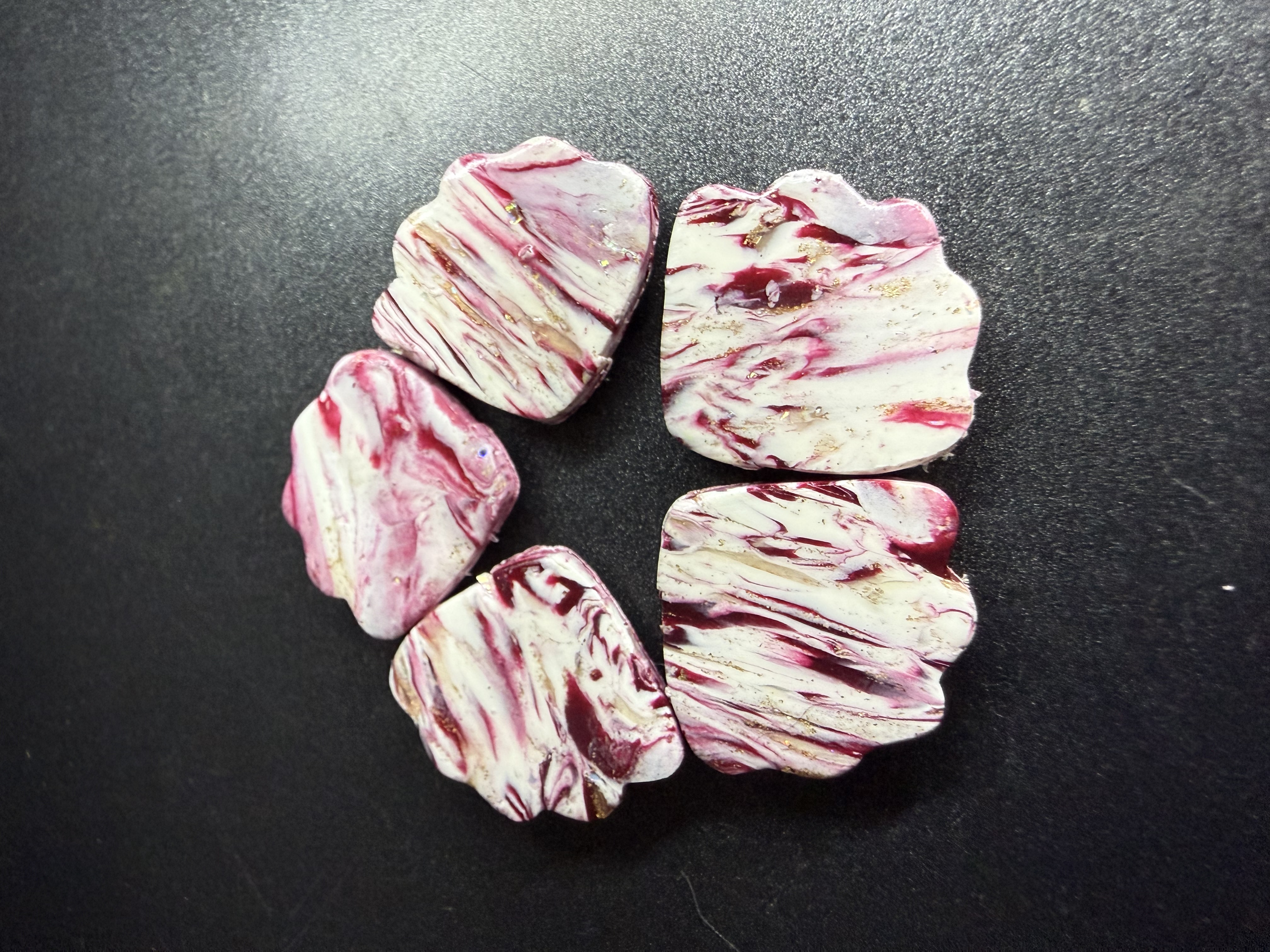 burgundy and gold shell