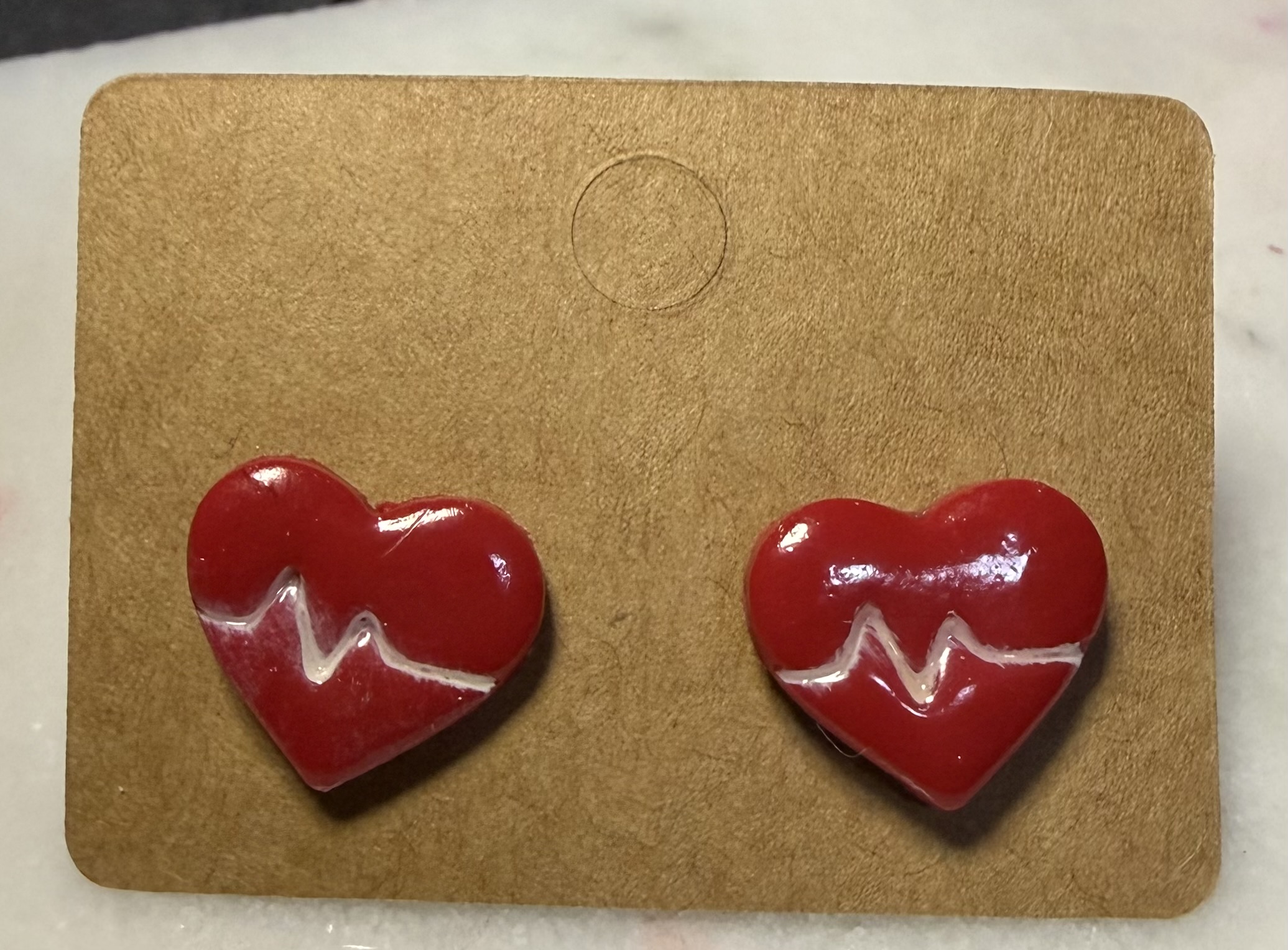 Red EKG hearts